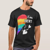Rainbow Lgbt Heart I's Hare for Couples Gay Lesbia T-shirt (Voorkant)