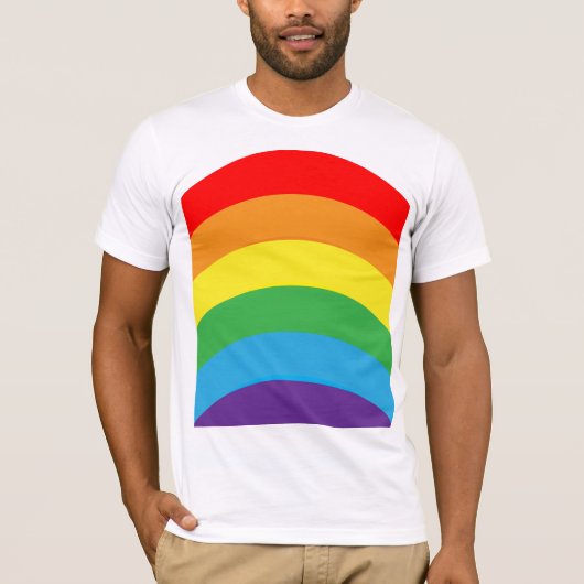 Rainbow LGBT-Mannen T-shirt (Voorkant)