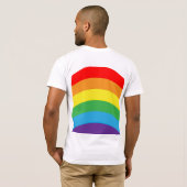 Rainbow LGBT-Mannen T-shirt (Achterkant volledig)