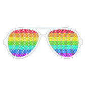 Rainbow LGBT Pride Adult Aviator Zonnebril (Voorkant)