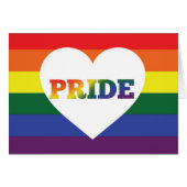 Rainbow LGBT Pride blanco kaart (Voorkant Horizontaal)