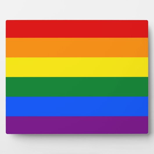 Rainbow LGBT Pride Flag Plaque Fotoplaat (Voorkant)