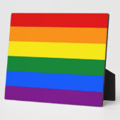 Rainbow LGBT Pride Flag Plaque Fotoplaat (Zijkant)