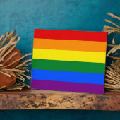 Rainbow LGBT Pride Flag Plaque Fotoplaat (Zijkant)
