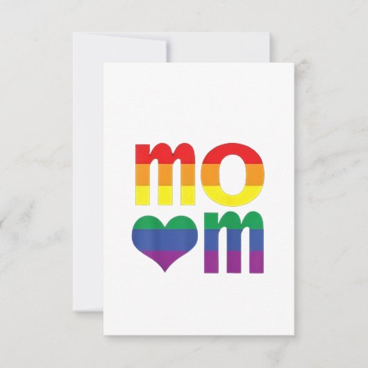 Rainbow LGBT Pride Month Moederdag LGBT Bedankkaart (Voorkant)