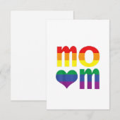 Rainbow LGBT Pride Month Moederdag LGBT Bedankkaart (Voorkant / Achterkant)