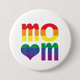 Rainbow LGBT Pride Month Moederdag LGBT Ronde Button 7,6 Cm