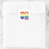 Rainbow LGBT Pride Month Moederdag LGBT Vierkante Sticker (Tas)