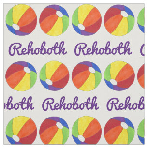 Rainbow LGBT Pride Rehoboth Beach DE Beach Ball Stof