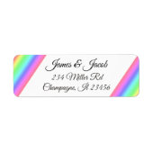 Rainbow LGBT Pride Script Return Address Labels (Voorkant)