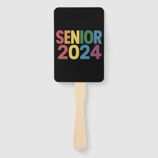 Rainbow LGBT Pride Senior 2024 Afstuderen Handwaaier (Voorkant)