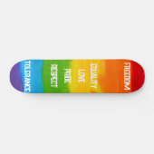 Rainbow LGBT Pride Skateboard - Gay Lesbian Flag (Horizontaal)