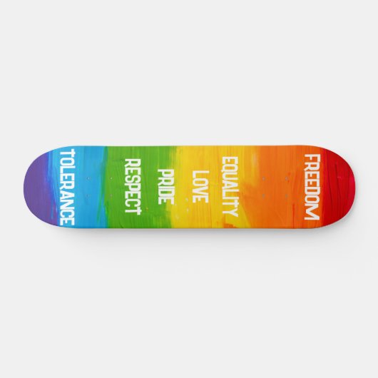 Rainbow LGBT Pride Skateboard - Gay Lesbian Flag (Horizontaal)