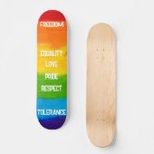 Rainbow LGBT Pride Skateboard - Gay Lesbian Flag (Voorkant)