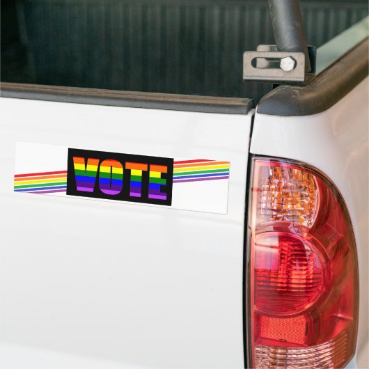 Rainbow LGBT Vote Bumpersticker (Op Truck)