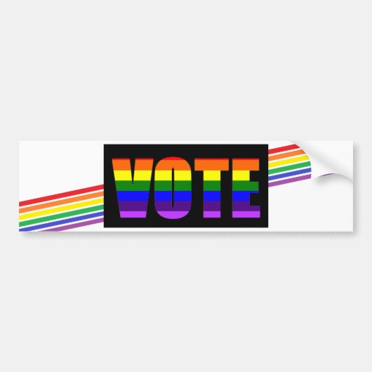 Rainbow LGBT Vote Bumpersticker (Voorkant)