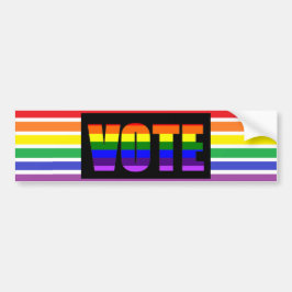 Rainbow LGBT Vote Bumpersticker