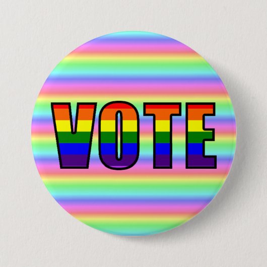 Rainbow LGBT Vote Button (Voorkant)