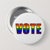 Rainbow LGBT Vote Button (Voorkant /achterkant)