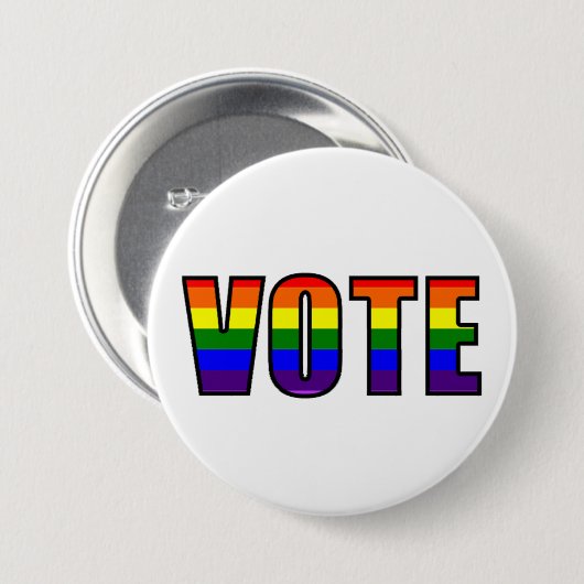 Rainbow LGBT Vote Button (Voorkant /achterkant)
