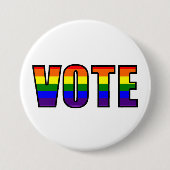 Rainbow LGBT Vote Button (Voorkant)