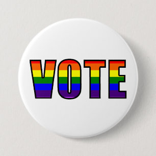 Rainbow LGBT Vote Button