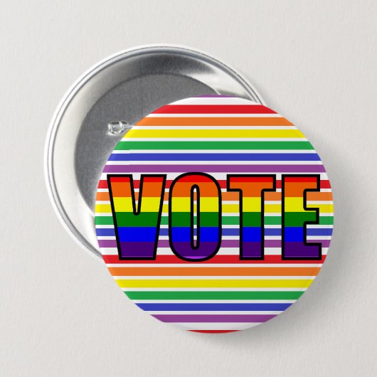 Rainbow LGBT Vote Button (Voorkant /achterkant)