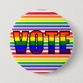 Rainbow LGBT Vote Button (Voorkant)