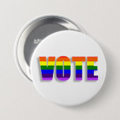 Rainbow LGBT Vote Button (Voorkant /achterkant)