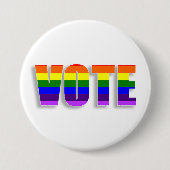 Rainbow LGBT Vote Button (Voorkant)