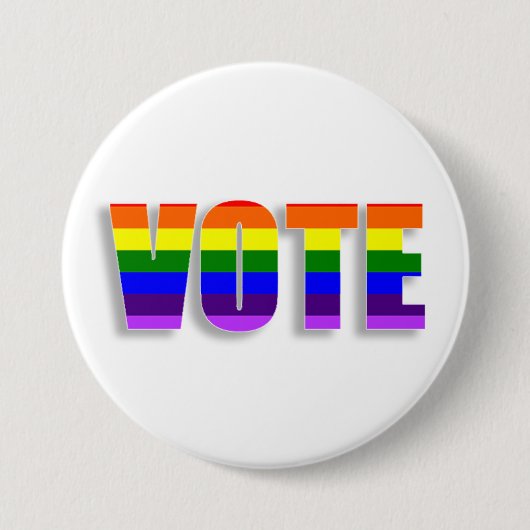 Rainbow LGBT Vote Button (Voorkant)