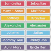 Rainbow LGBTQ Flag Custom Guest List Namen Sticker (Voorkant)