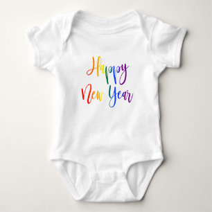 Rainbow LGBTQ Gay Pride Happy Nieuwjaar Romper