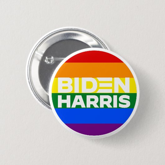 Rainbow LGBTQ Joe Biden Kamala Harris 2020 Ronde Button 5,7 Cm (Voorkant /achterkant)