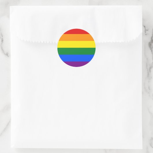 Rainbow LGBTQ+ Pride Circle Sticker (Tas)
