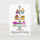 Rainbow LGBTQ pride cupcakes Verjaardag Kaart (Voorkant)