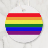 Rainbow LGBTQ Pride Flag Folie Favor Gift Label (Achterkant)
