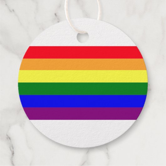 Rainbow LGBTQ Pride Flag Folie Favor Gift Label (Achterkant)