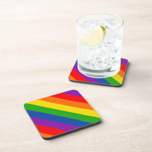 Rainbow LGBTQ+ Pride Flag, Gay Pride Colors Bier Onderzetter