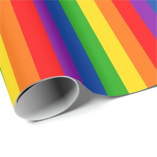 Rainbow LGBTQ+ Pride Flag, Gay Pride Colors Cadeaupapier (Rol Hoek)