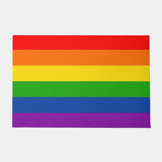 Rainbow LGBTQ+ Pride Flag, Gay Pride Colors Deurmat (Voorkant)