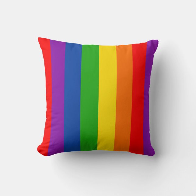 Rainbow LGBTQ+ Pride Flag, Gay Pride Colors Kussen (Voorkant)