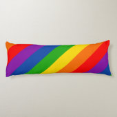 Rainbow LGBTQ+ Pride Flag, Gay Pride Colors Lichaamskussen (Achterkant)