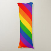 Rainbow LGBTQ+ Pride Flag, Gay Pride Colors Lichaamskussen (Voorkant Verticaal)