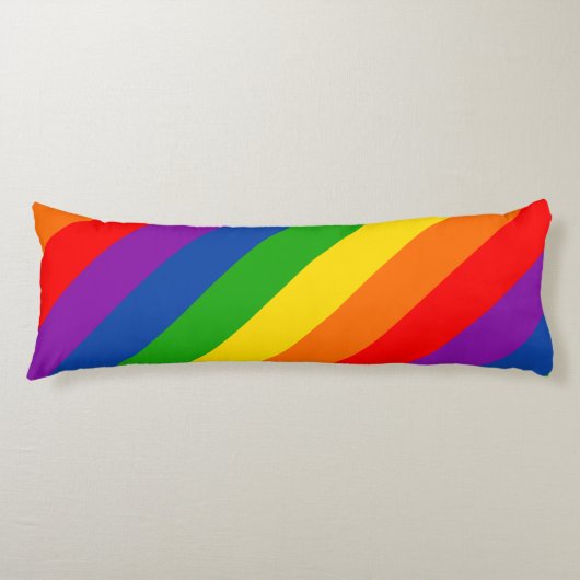 Rainbow LGBTQ+ Pride Flag, Gay Pride Colors Lichaamskussen (Voorkant)