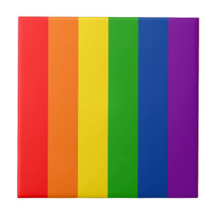 Rainbow LGBTQ+ Pride Flag, Gay Pride Colors Tegeltje