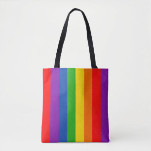 Rainbow LGBTQ+ Pride Flag, Gay Pride Colors Tote Bag