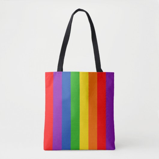 Rainbow LGBTQ+ Pride Flag, Gay Pride Colors Tote Bag (Voorkant)