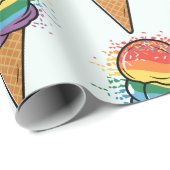 Rainbow LGBTQ+ Pride Ice Cream Cadeaupapier (Rol Hoek)