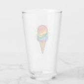 Rainbow LGBTQ+ Pride Ice Cream Glas (Achterkant)
